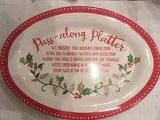 NEW UNIQUE CHRISTMAS HOLIDAY PASS ALONG GIFT GIVING PLATE PLATTER - GREAT GIFT