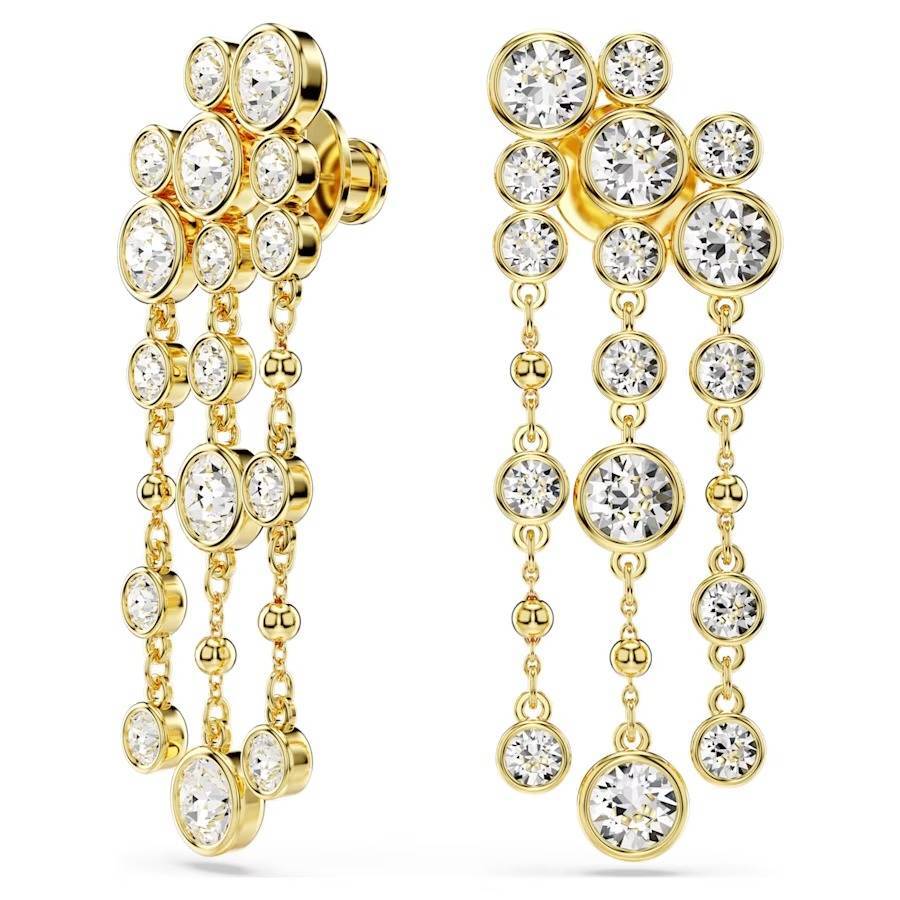 Orecchini Swarovski Imber 5680093 Earrings Dorati Zirconi Chandelier Pendente