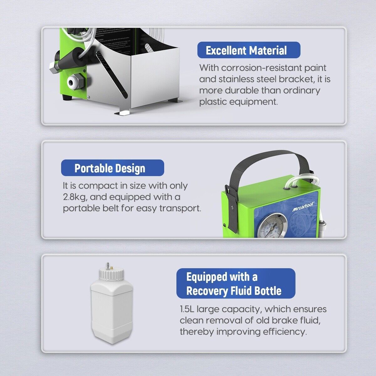 Electric Pulsating Car Brake Bleeder Tool Brake Fluid Bleeder Exchanger