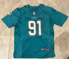Cameron Wake 91 Miami Dolphins Nike Green w/ White Sewn Jersey Adult Mens 44
