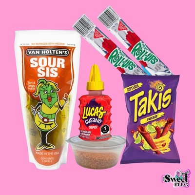 Sour Sis Van Holten's Pickle Kit - Lucas Chamoy, Tajin, Takis, Van Holten