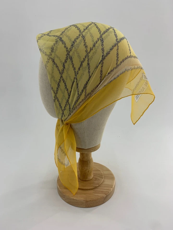 Pañuelo de seda Hardy Amies vintage pañuelo cuadrado bufanda cuello envoltura foulards Foto 3 de 4