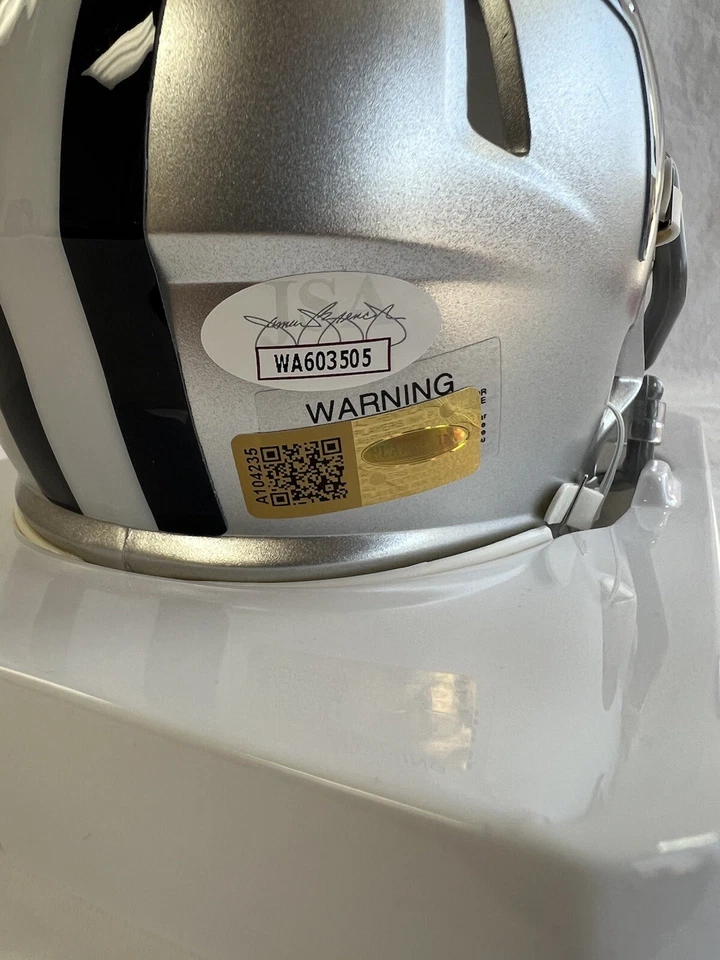 Jay Novacek Hand Signed Autographed Dallas Cowboys Mini Helmet JSA & PIA COA - Image 2 of 4