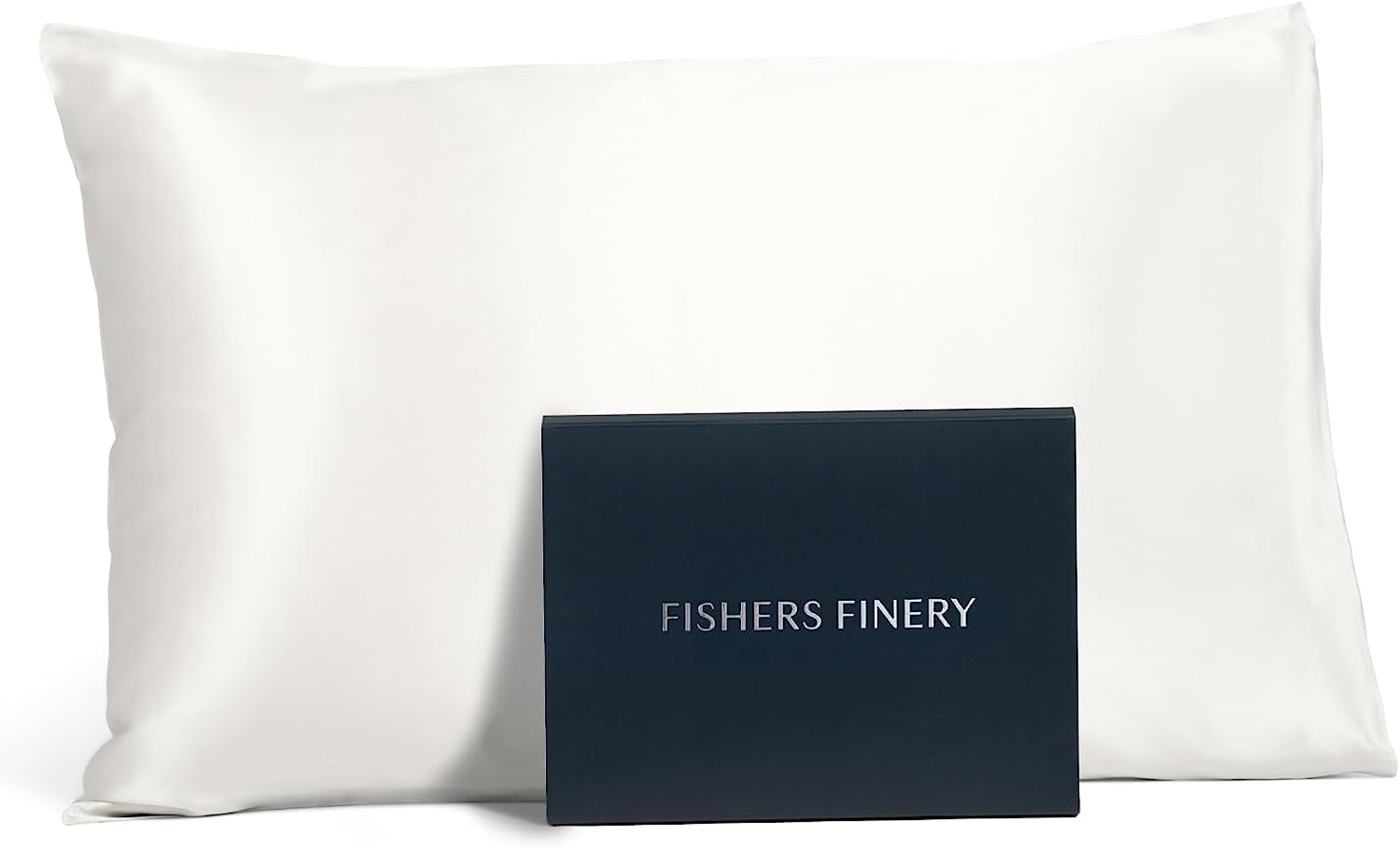 25Mm 100% Pure Mulberry Silk Pillowcase, White, King Size