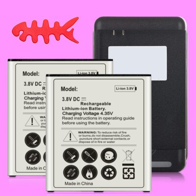 Long Lifespan 2x 3700mAh Battery Portable Charger for Samsung Galaxy Sol 3 J336A