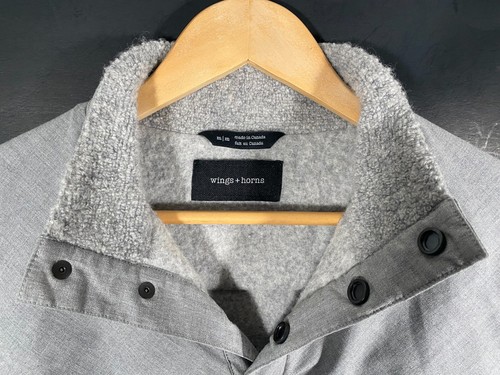 Wings+Horns Tactical Fleece Pullover Heather Grey mens size Medium - Picture 6 of 8