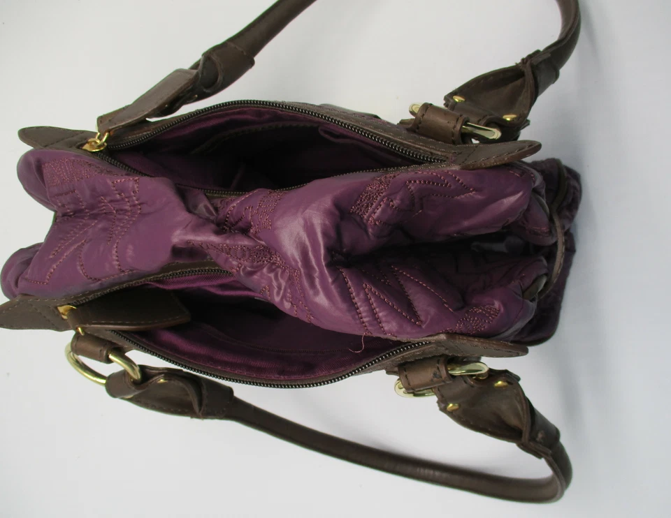 Missoni purple nylon and brown leather purse  - Image 4 of 4