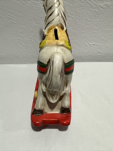 Ceramic Enesco Rocking Horse And Toys Coin Bank Vintage 1980 Christmas Bank - Picture 6 of 15