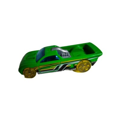 Hot Wheels Bedlam Green Yellow Wheels 1/64 Car Pre-Owned