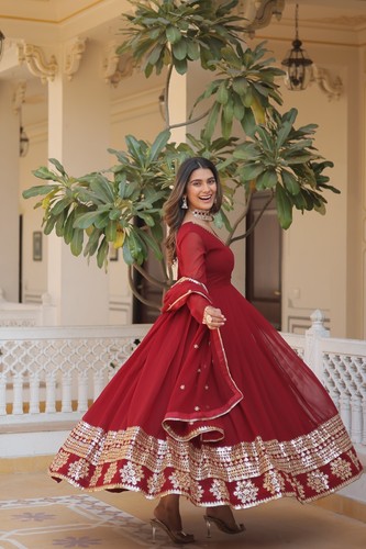 DRESS SUIT PAKISTANI BOLLYWOOD READYMADE SALWAR KAMEEZ INDIAN WEDDING PARTY WEAR - Picture 11 of 23
