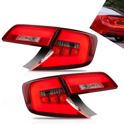 2PCS VLAND LED Red Tail Lights DRL Brake Light For Toyota Camry 2012 2013 2014