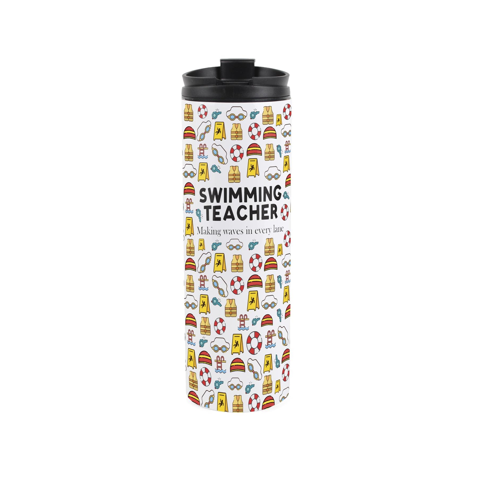 Swimming Teacher Travel Mug - Novelty Trades Gift Reusable Stainless Steel Flask