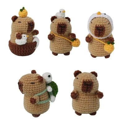 Animal Keychain Crochet Set for Beginner Adult with Video Tutorial Instruction