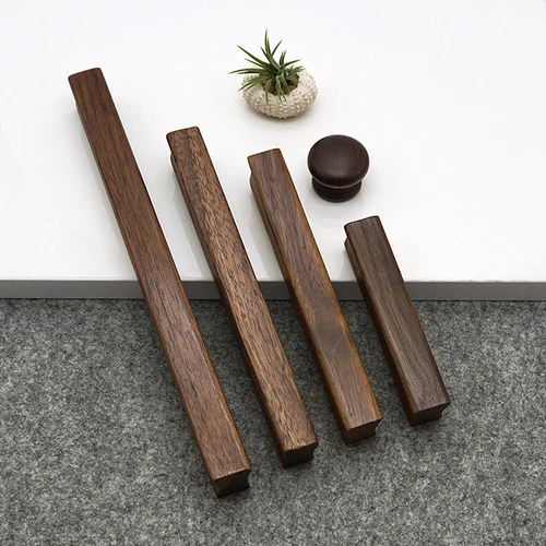 2Pcs Natural Wood Cabinet Knob Door Furniture Drawer Cupboard Pull Handle Knobs - Picture 6 of 18