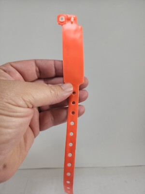 Lot of 100 Adult Plastic I.D. Wristbands - Assorted Colors and Styles FREE SHIP!