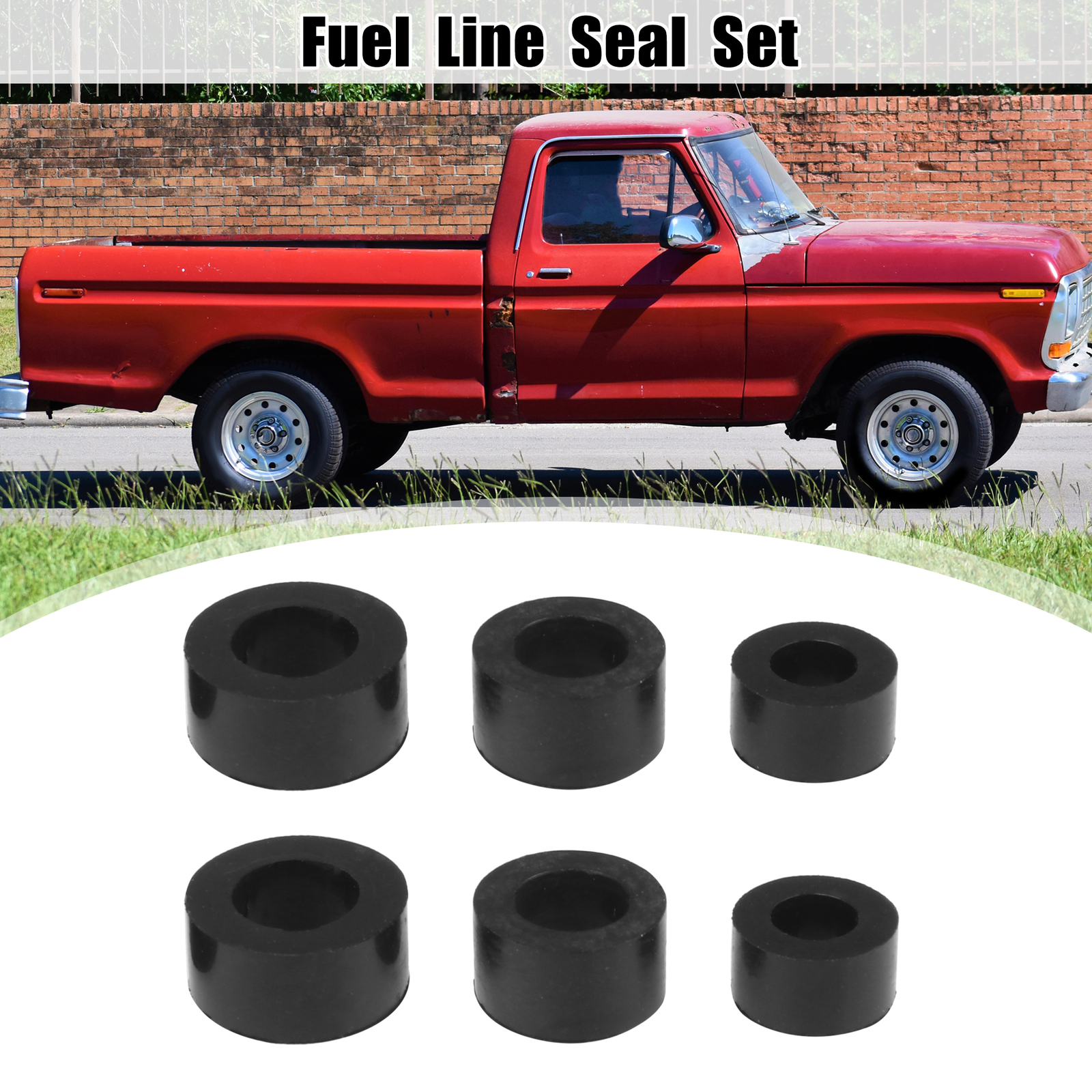 Fuel Line Seal Rubber Diesel Sealing Sleeve Set for Ford 7.3L