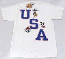 RARE NOS New Vintage 1990s T-Shirt XL ANIMANIACS Cartoon TEAM USA 1996 Olympics