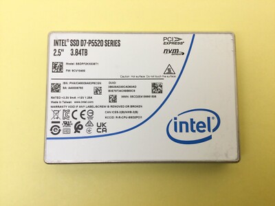 INTEL D7-P5520 SERIES 3.84TB NVME PCIE Gen4 2.5
