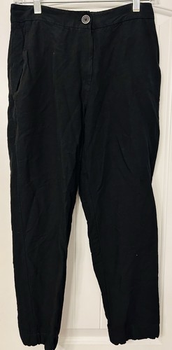 Crea Concept Linen Pants Black Sz 38 6 Largenlook Great Condition