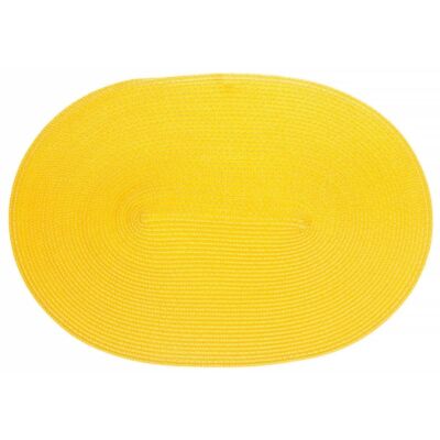 Continenta Ovales Platzset, Tischset, Platzmatte, leuchtendes gelb, 45x31cm, 