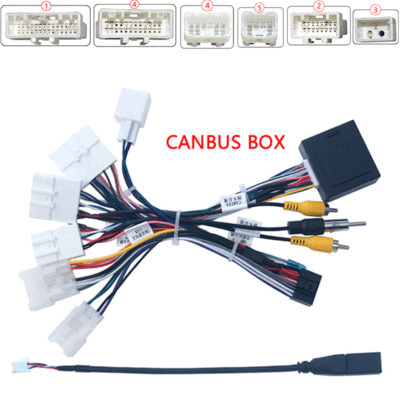 16 Pin Wire Harness Power Cable w/ Canbus Box For Toyota RAV4 Camry Corolla C-HR