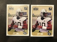 Lot (2) JEFF SIMS Georgia Tech 2021 Onyx Vintage College Football rookie cards