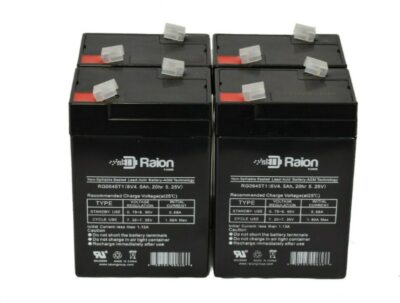 Raion Power 6V 4.5Ah SLA Battery For Lithonia FAS 4 Pack