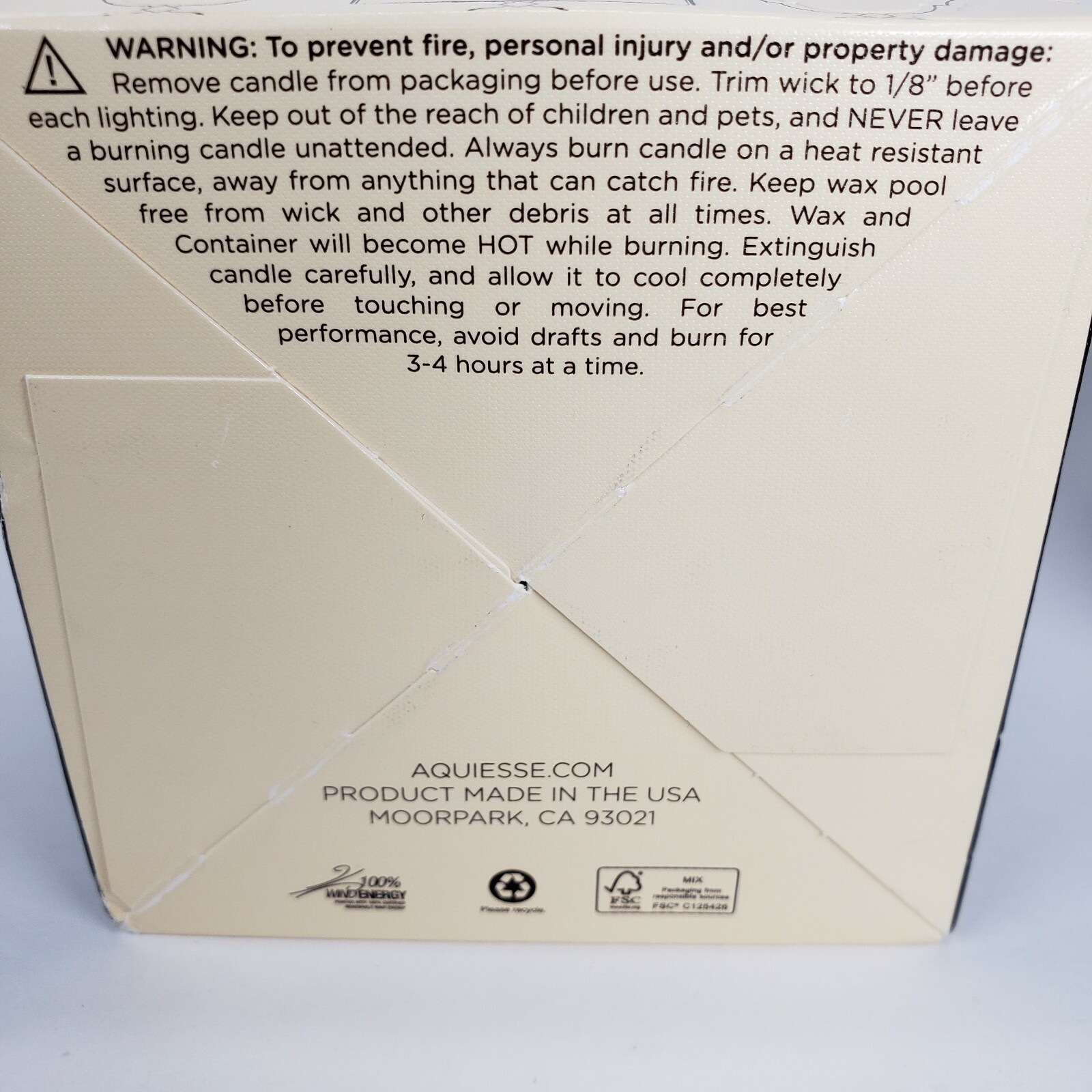 Aquiesse Candle 5 oz SANTA BARBARA Portfolio Collection45 hour burn