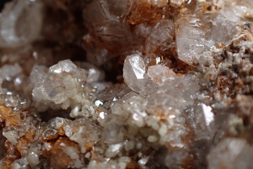 SMITHSONITE * COLORLESS CRYSTALS + MIMETITE ON MATRIX !!! Tsumeb Mine, NAMIBIA - Picture 2 of 20