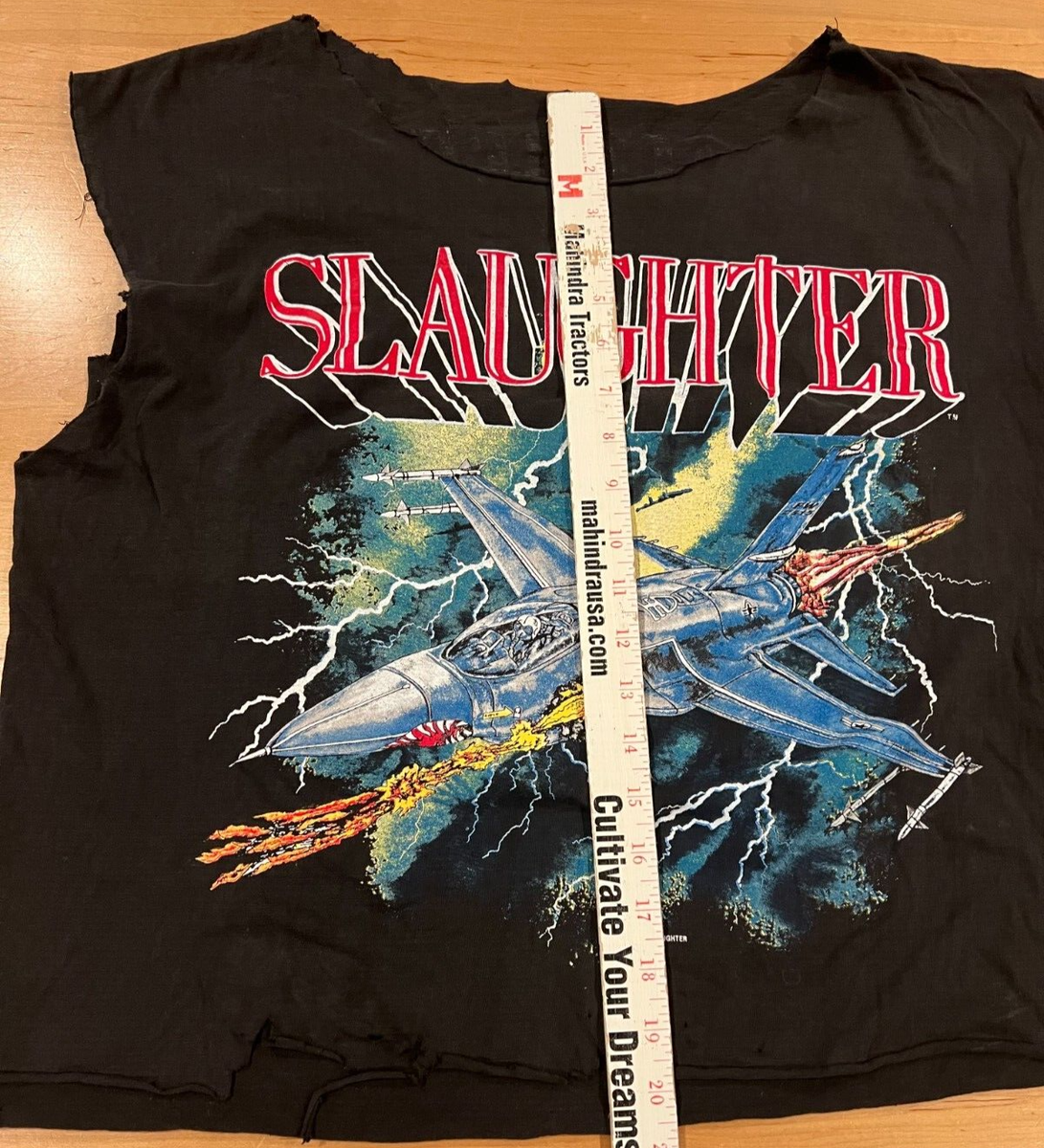 Rare VTG 1991 Slaughter Tour T-shirt Jet 