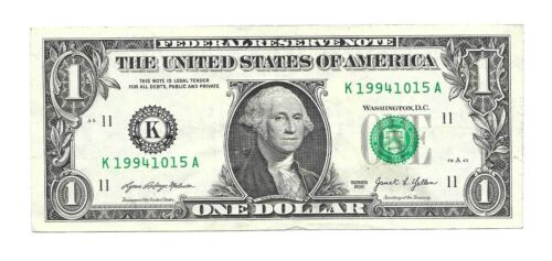 2021 1 $. DOLLAR GEBURTSTAGSSCHEIN # (19941015), DATUM (15.10.1994), DALLAS, TX.