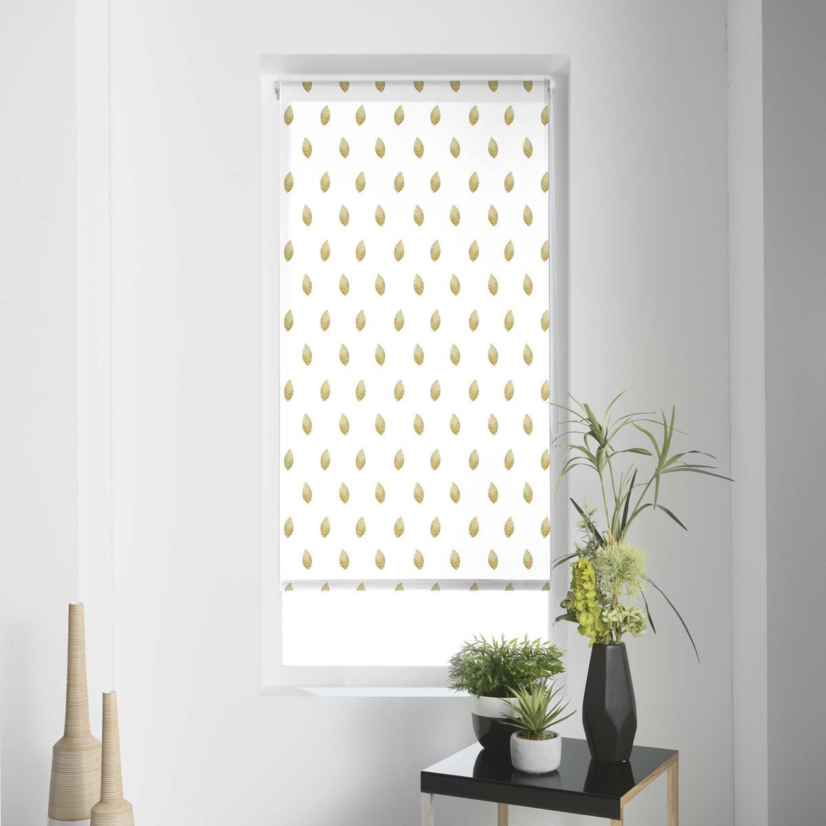 Store enrouleur tamisant Verdura 90x180cm blanc pour fenêtres de salon