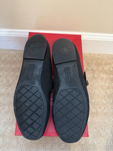 Kelly & Katie Woman’s Sophi Mary Jane Flat Black Canvas Size 8M No Box - Picture 3 of 4