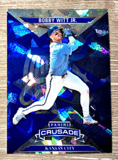 Bobby Witt Jr. 2025 Panini Crusade #84 Blue Cracked Ice Prizm