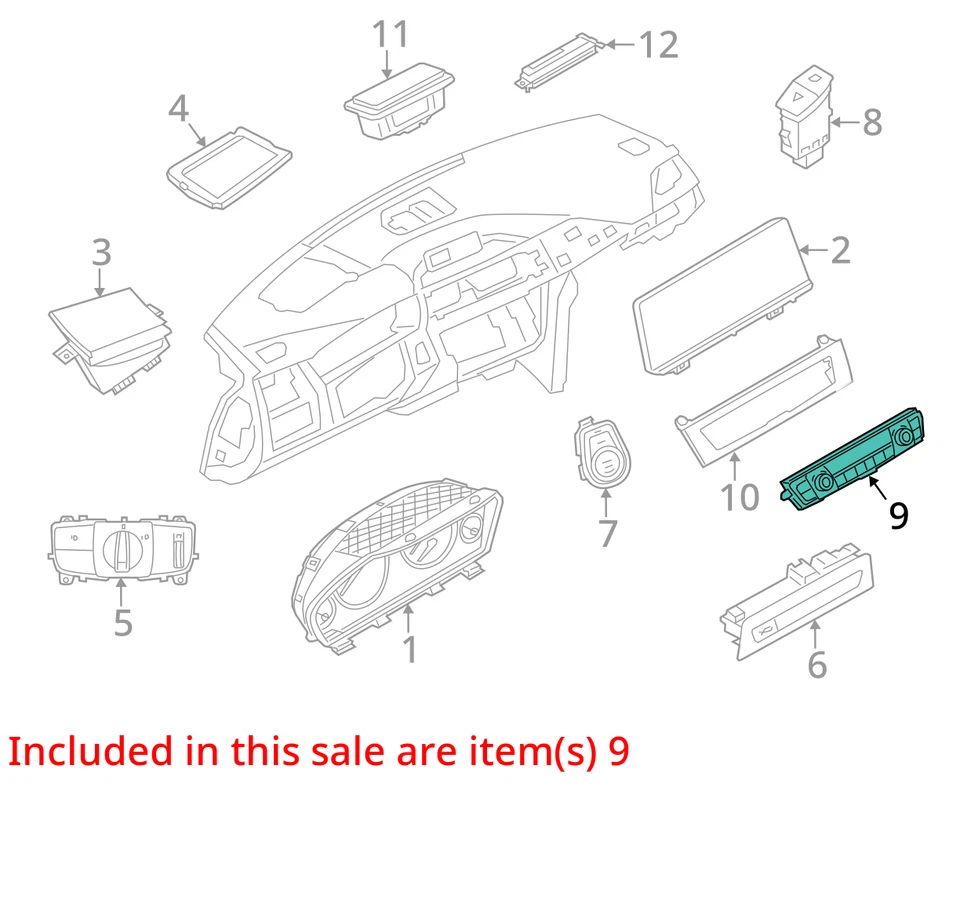 Pantalla digital de control de temperatura compatible con BMW M240i 1649199 17-21 Foto 3 de 4
