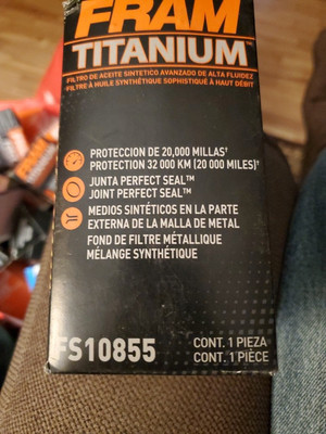 FRAM TITANIUM FS10855 Engine Oil Filter