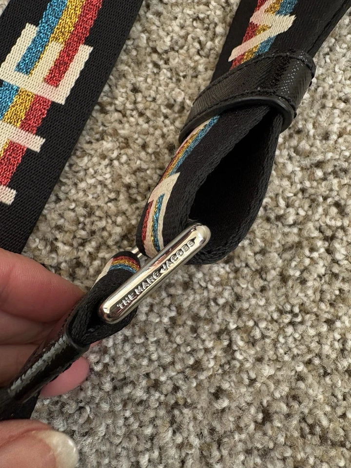 Correa de tela de nailon con logotipo de Marc Jacob usada en excelente estado herrajes plateados para bolso de mano Foto 4 de 4