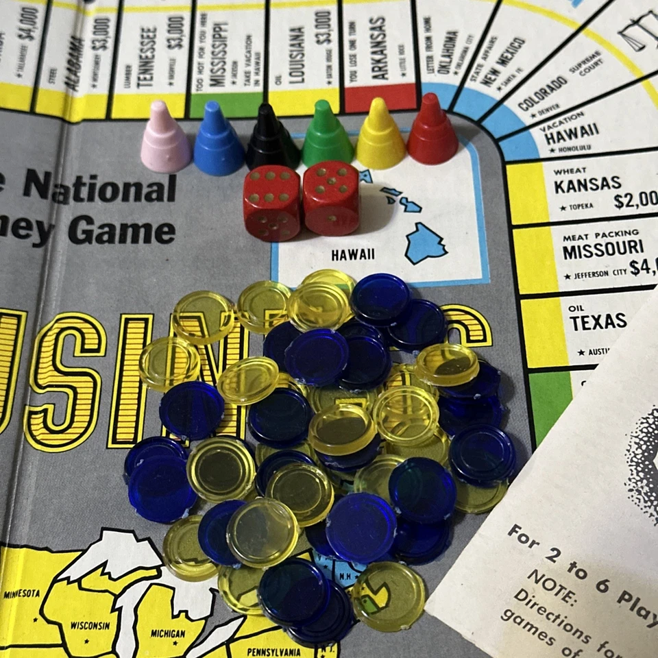 Vintage 1964 Transogram Big Business Board Game Complete - Strategy Finance - Image 3 of 4