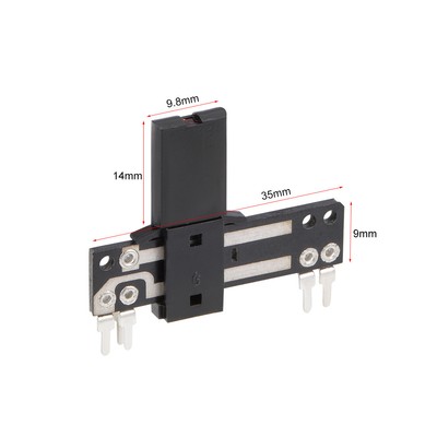 MECCANIXITY 5Pcs Straight Single Linear Slide Potentiometer 5 Pin B10K