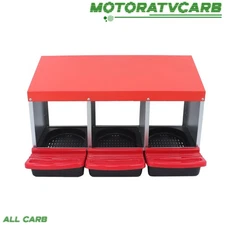 ALL-CARB Chicken Nesting Boxes Laying Eggs 3 Hole Chicken Coop Hen Nest Box