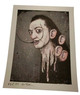 Gus Fink ''Dali'' melting signed blotter art print psychedelic art print