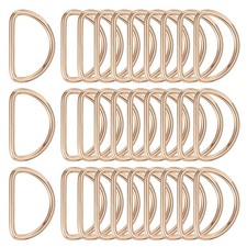 Metal D Ring Heavy Duty Welded D Rings Metal Buckle 1-1/2" Light Gold 30Pcs