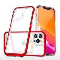 Hurtel SilikonhÜLle FÜR Iphone 14 PRO MAX MIT Rahmen Klar 3IN1