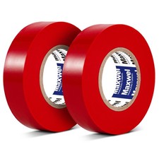 Red Electrical Tape PVC Vinyl - 3/4 In 60 Ft Professional Grade General Purpo...