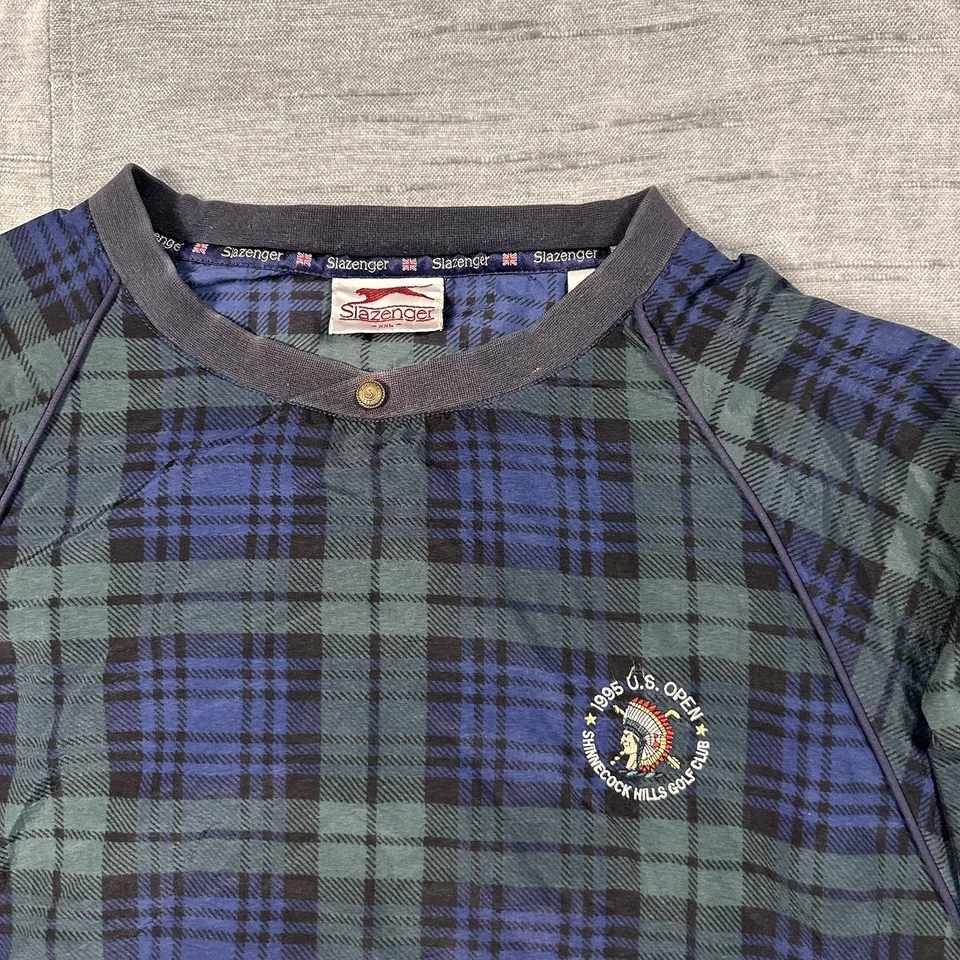 Chaqueta de golf vintage Slazenger XXL a cuadros 1995 US Open Shinnecock Hills para hombre Foto 3 de 4