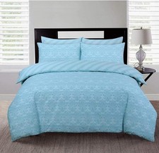 Image of Premium 100% Cotton Reversible Duvet & Pillowcase Set – Single Double Super King