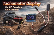 RC Accessories Functional Tachometer LCD Display 1.14inch, RPM Speed Gauge.