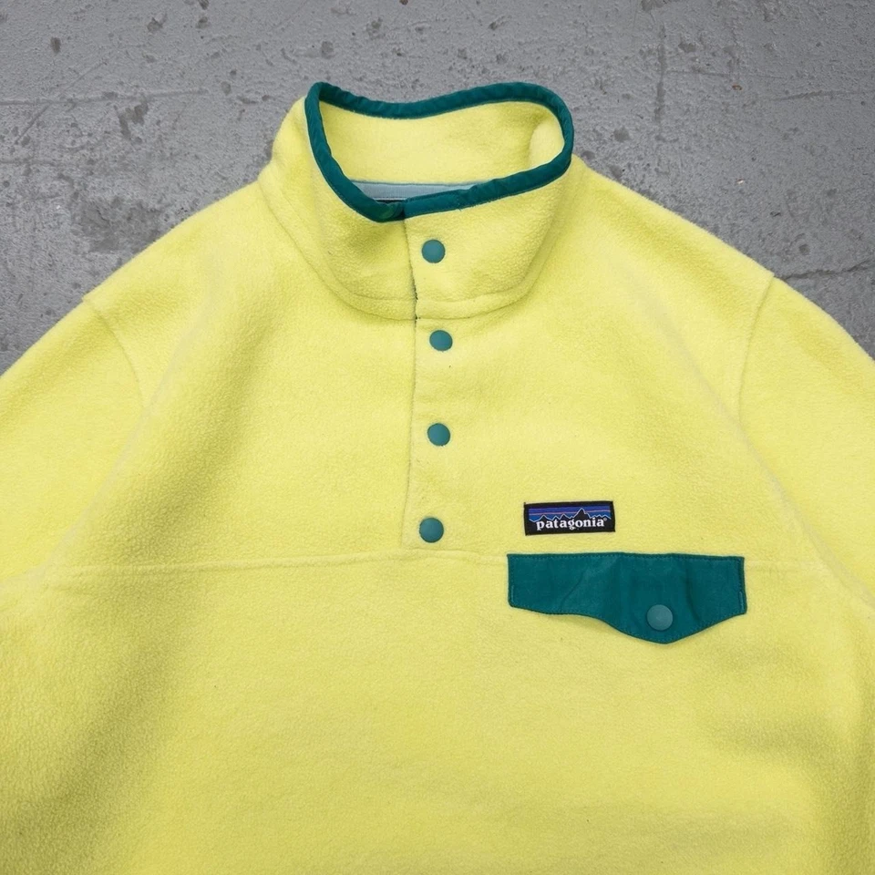 Suéter polar Patagonia Synchilla verde lima a presión T para mujer XS Foto 4 de 4