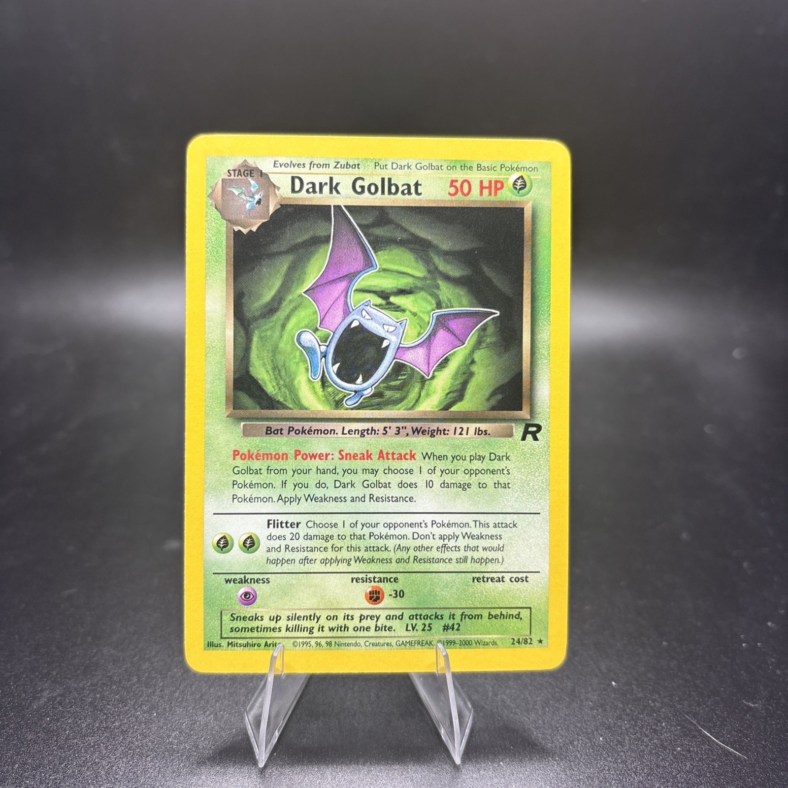 Dark Golbat 24/82 Rare Team Rocket Unlimited Pokemon NM 2000 Vintage WOTC -c