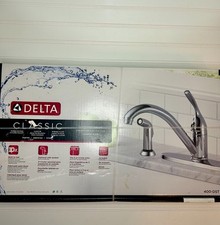 Delta 400-DST Classic Kitchen Faucet Single Handle w/ Sprayer Chrome